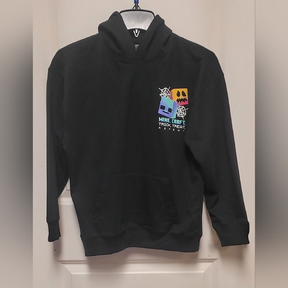 Kids Black Minecraft Trick or Treat Hoodie